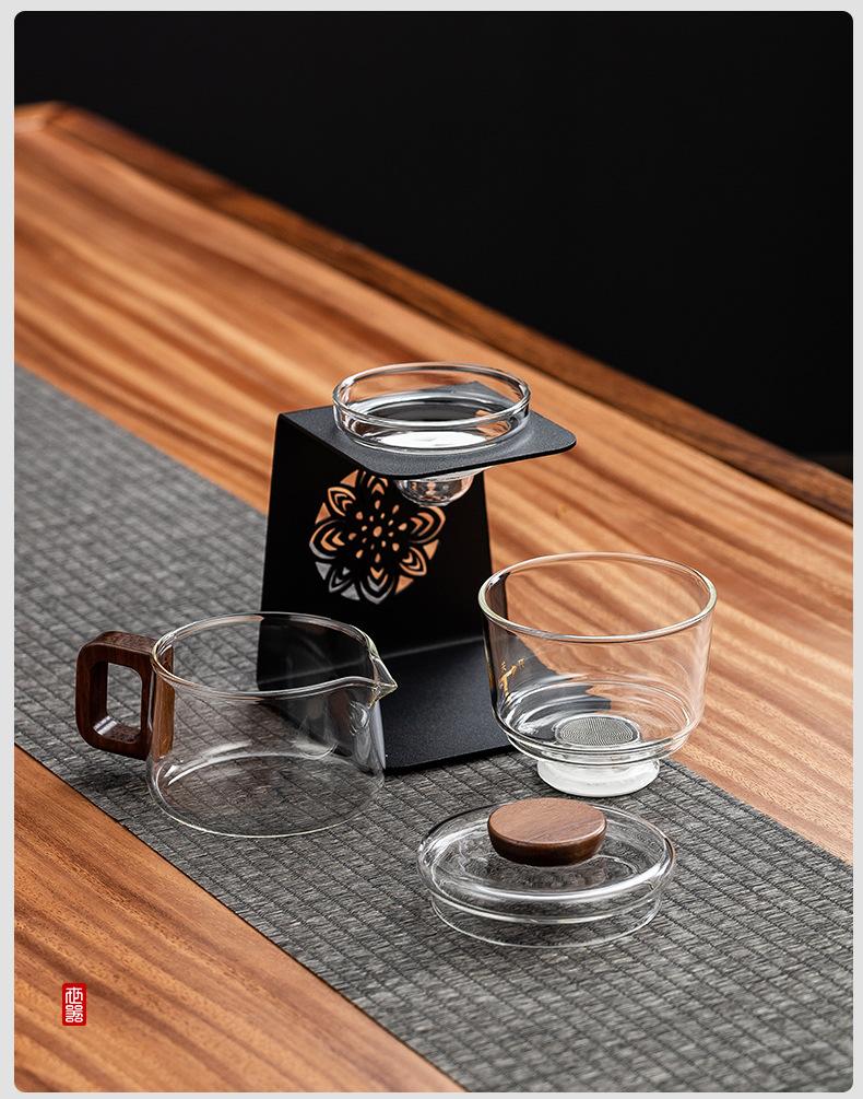 Product Introduction of Teapot making tea household 2025 new tea separator glass liner tea set elegant cup making teapot lazy tea set perfect  teapot 13