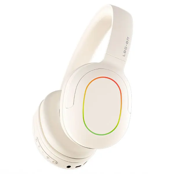 LOG-ON HEADPHONE STEREO   WIRELESS BT5.3 WIRED 2IN1 HEARON8 LO-HP8 Bluetooth Headset Led Microphone Earphones  Headphones  Pc full bass 4