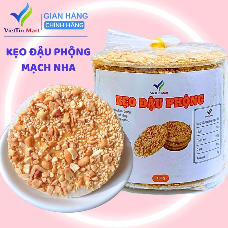 Kẹo Đậu Phộng Mạch Nha Mè Trắng 100G Viettin Mart