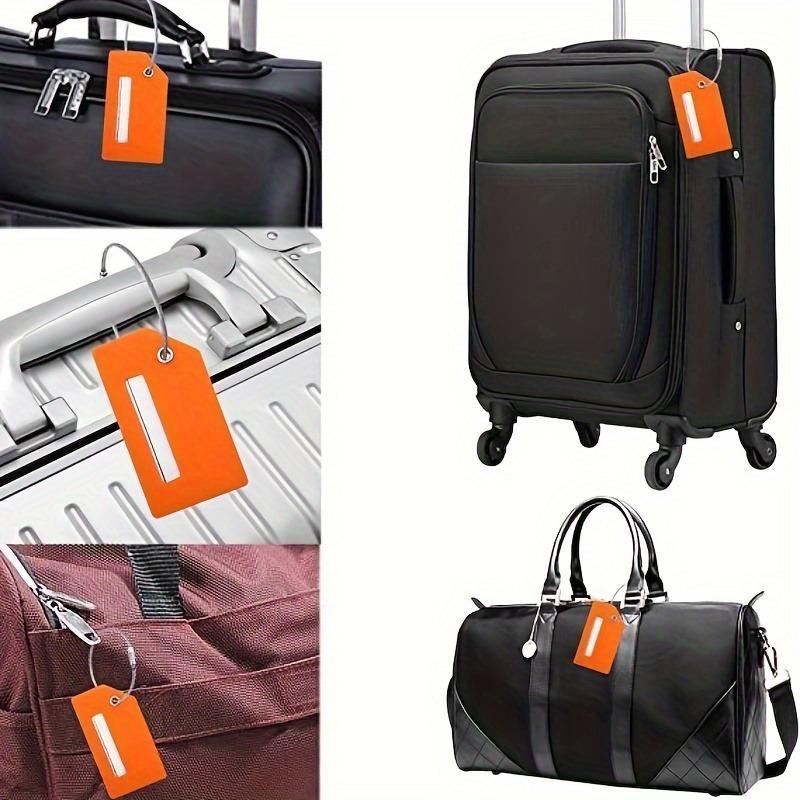 Silicone Luggage Tag, 2 Counts/set Portable Travel Boarding Pass Luggage Tag, Soft & Bendable & Flexible Tag for Christmas Gift, Perfect for Quickly Finding Luggage, Funny Gift 2