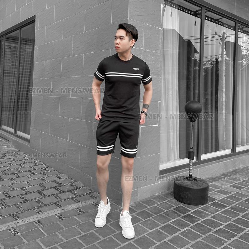 Bộ Quần Áo Mặc Nhà Thể Thao Nam Chất Tổ Ong Mùa Hè Phong Cách Cao Cấp 1