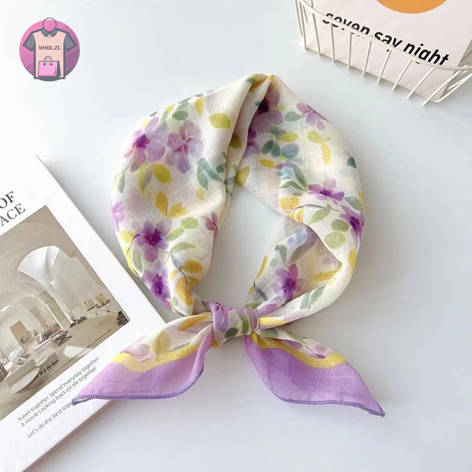 Hair Scarf Head Bandanas for Women Fashion Floral Print Square Scarf Head Scarf Hair Accessories Hair Kerchief