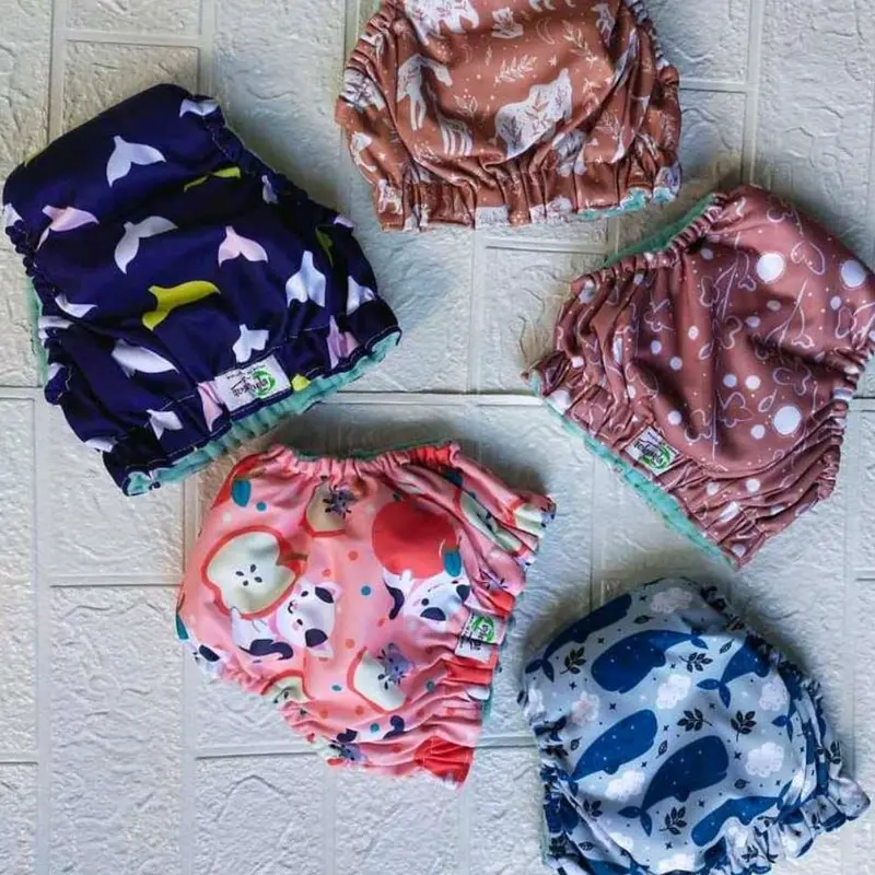 paket hemat 12 pcs Clody bayi / popok bayi cuci ulang model celana tingal slup aja + innernya Clodi 1