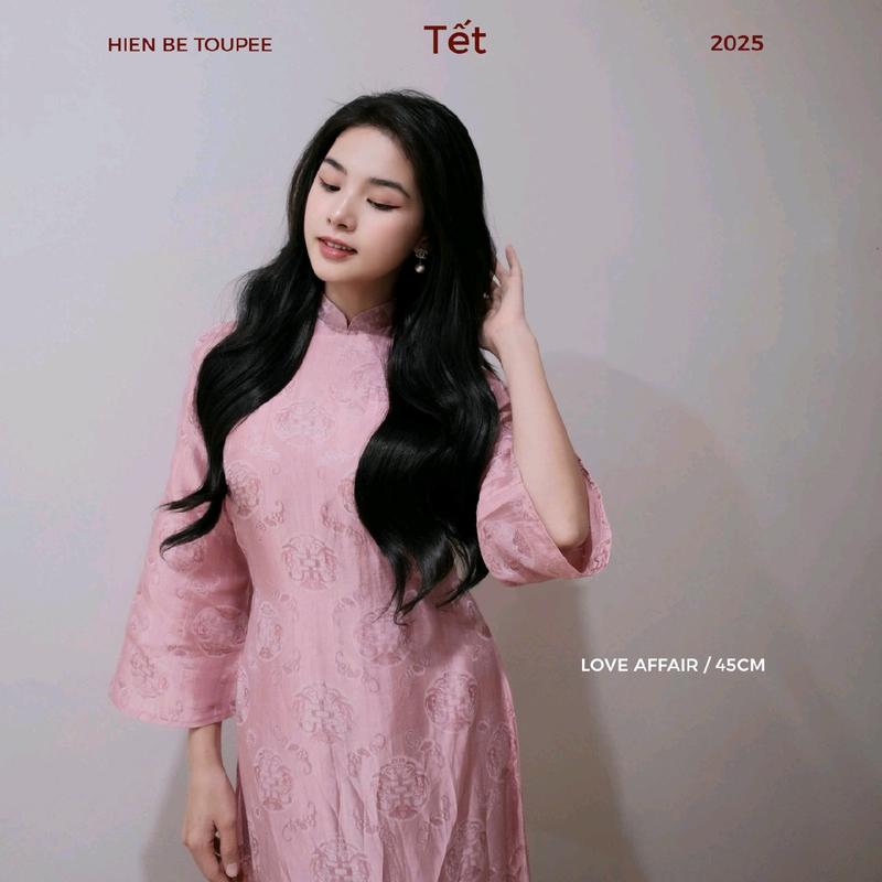 Tóc Kẹp 6 Phím HIEN BE TOUPEEE LOVE AFFAIR  sóng 45cm new 2025 Premium Kẹp trợ Lực