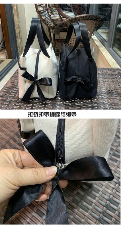 Product Introduction of [Smiggle lunch bag]Simple Solid Color Lunch Box Bag Lunch Bag Work Hand Cloth Suitcase Handbag Classic Style Cosmetics Storage Bag Small Lunch Bag 8