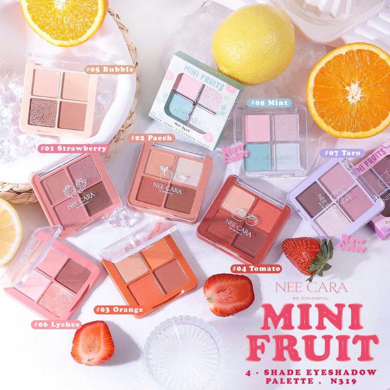 Bảng Màu Mắt 4 Ô Nee Cara Mini Fruit 8 Lựa Chọn Màu Hot Trend N319 8