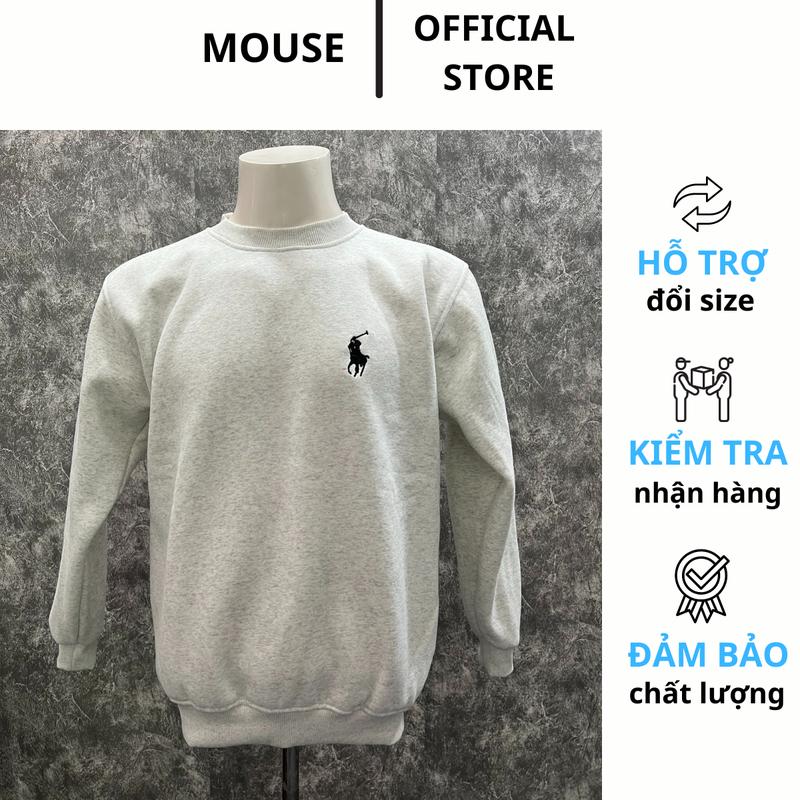 Áo Sweater Nỉ Bông Dày Dặn Logo Thêu Form Rộng Unisex