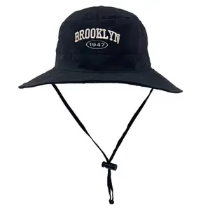 Topi Rimba Dewasa Outdoor Unisex Kanvas Katun Twill Ripstop Tahan Air Ringan Mudah Dilipat Bordir Logo Jahit Timbul Terbaru