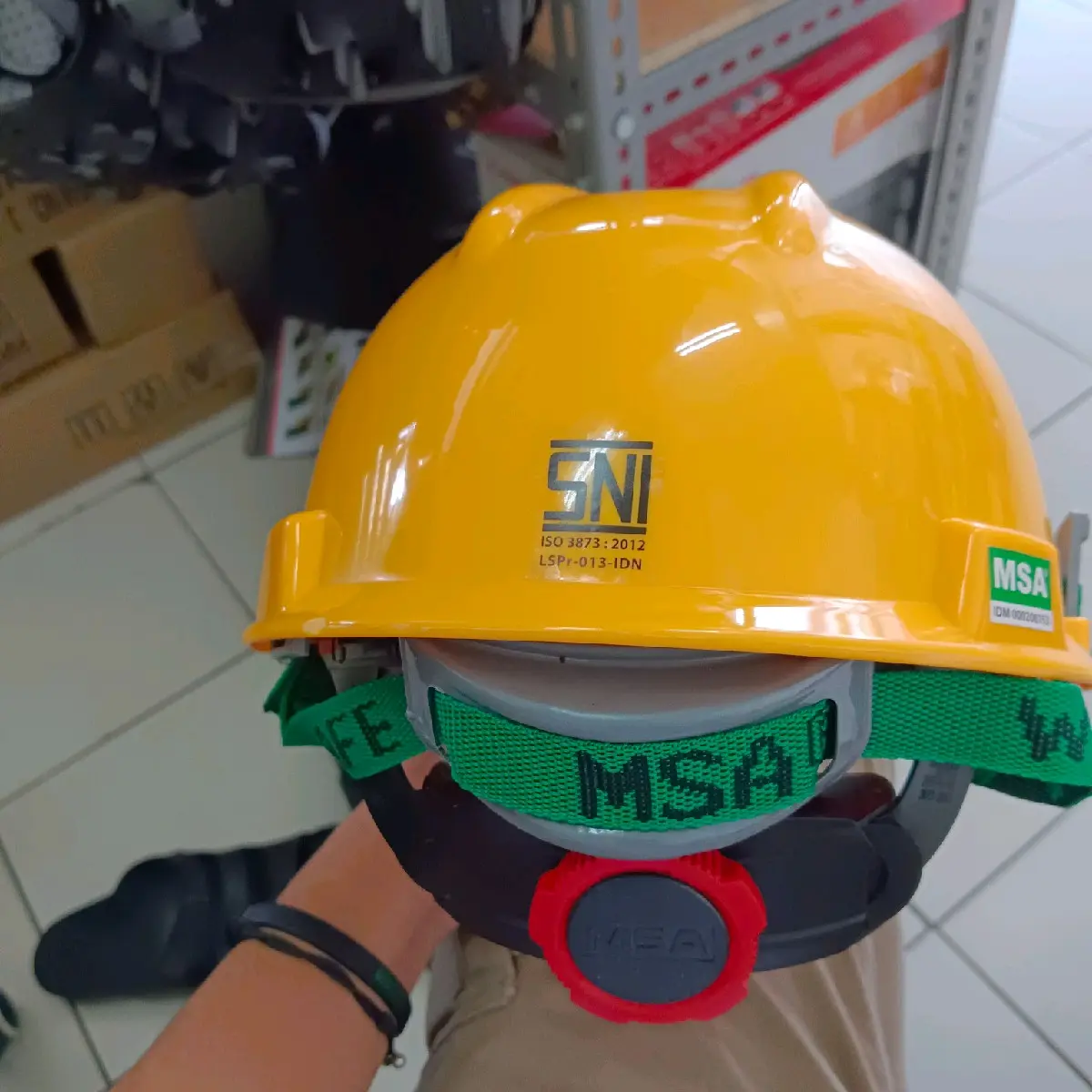 Helm Safety MSA Full Set / Helm Kerja Proyek MSA Warna Kuning - SNI