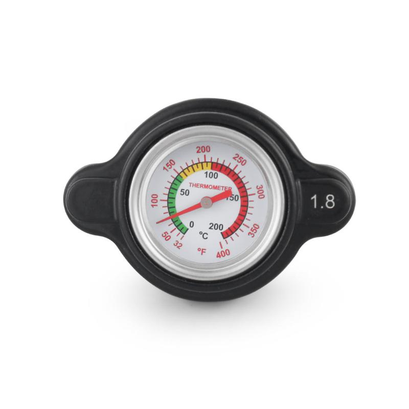 Product Introduction of High Pressure Water Tank Thermostatic Radiator Cap Cover With Temp Gauge Meter 1.8 Bar For Kawasaki Kx 65 80 85 100 honda 15