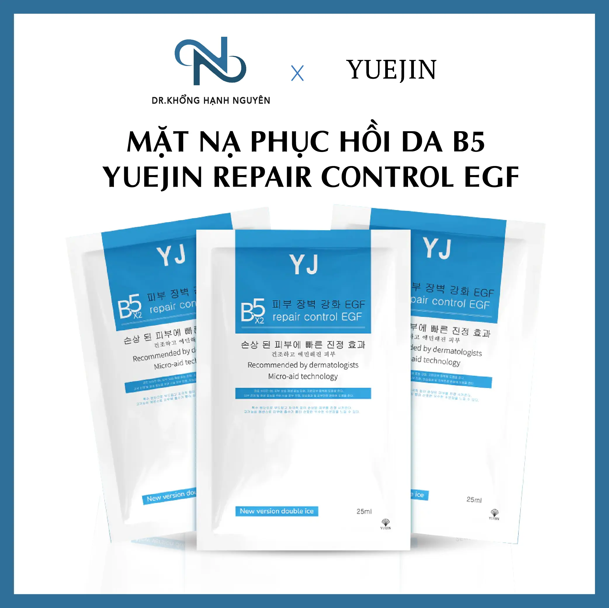 MẶT NẠ PHỤC HỒI DA YUEJIN B5 REPAIR CONTROL EGF Skincare Mask