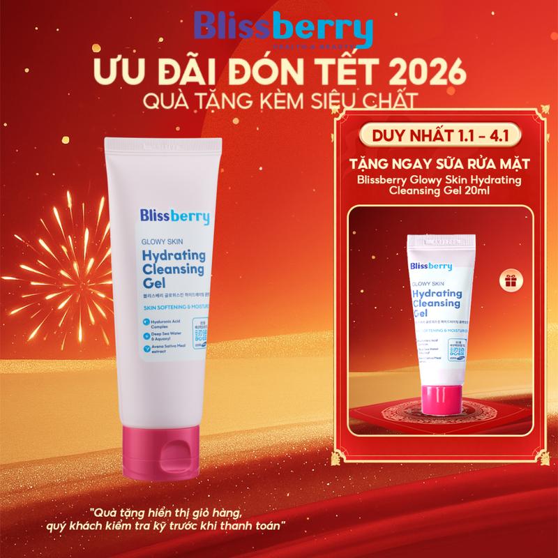  Sữa rửa mặt dịu nhẹ cấp ẩm làm sáng da Blissberry Glowy Skin Hydrating Cleansing Gel 100ml 