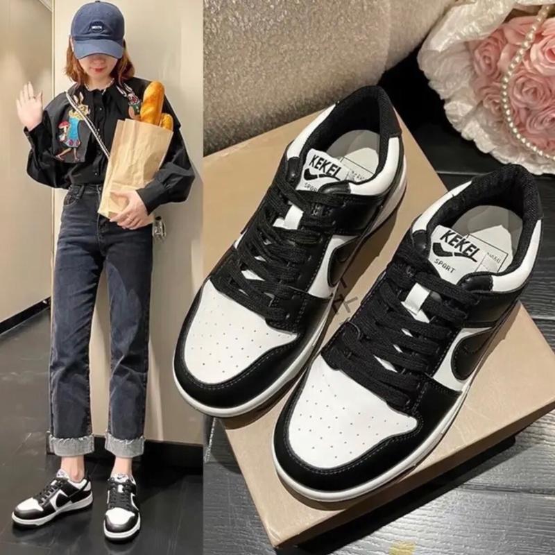 Giày Thể Thao Jden Trắng Đen Panda Thấp Cổ Nam Nữ Sezi 37-43 Dễ Phối Đồ Tăng Chiều Cao Sneaker 1