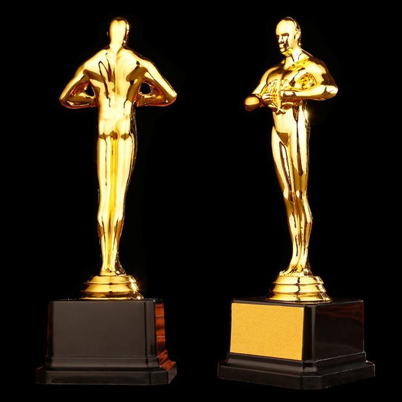 Product Introduction of New 18cm 21cm 26cm Oscar Trophy Awards -Plated Plastic Small Statue Replica Party Celebrations Gifts Little Golden Man Cup Team Sport Competition 15