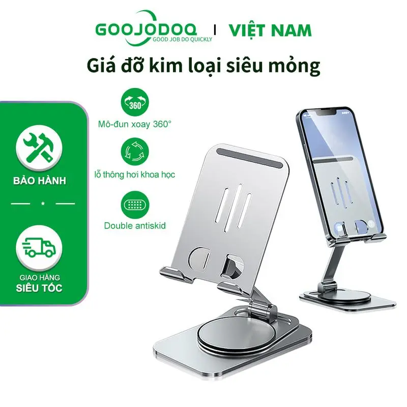 【GOOJODOQ】giá đỡ điện thoại di động giá đỡ có thể gập lại giá đỡ hợp kim nhôm Phụ Kiện Titan Phone