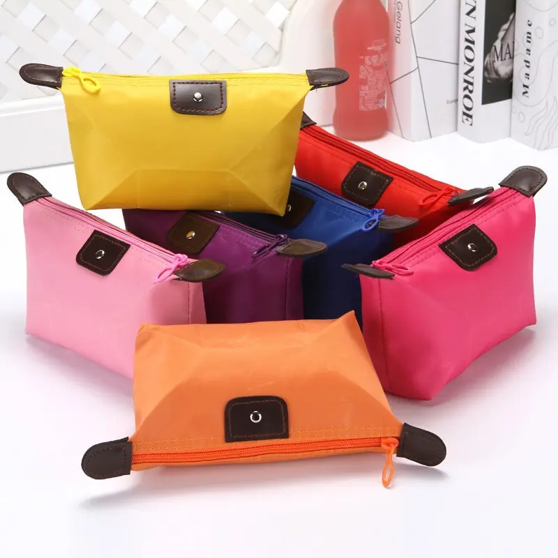 Cosmetic Bag for Women Colorful Waterproof Travel Dumpling Storage Bags Mini Cute Toiletry Makeup Portable Tote Bags Purses 2024