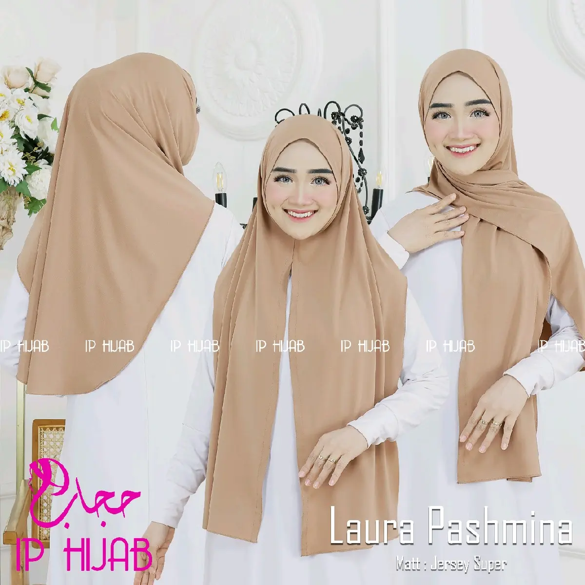 Laura Pasmina - Hijab Pasmina Bahan Jersey Premium Hijab Santai Lembut Panjang Muslim