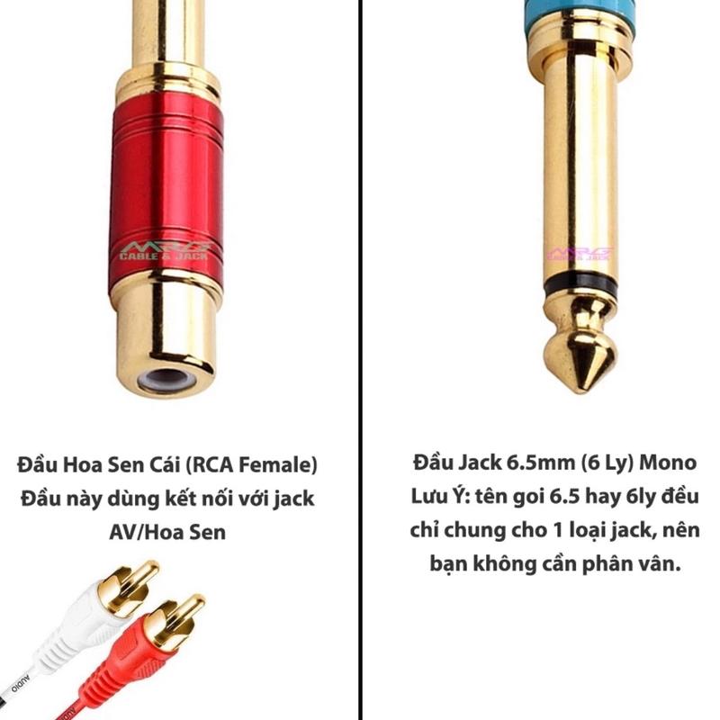 jack 6ly ra AV bông sen LION USA kim loại xịn chống oxi hoá