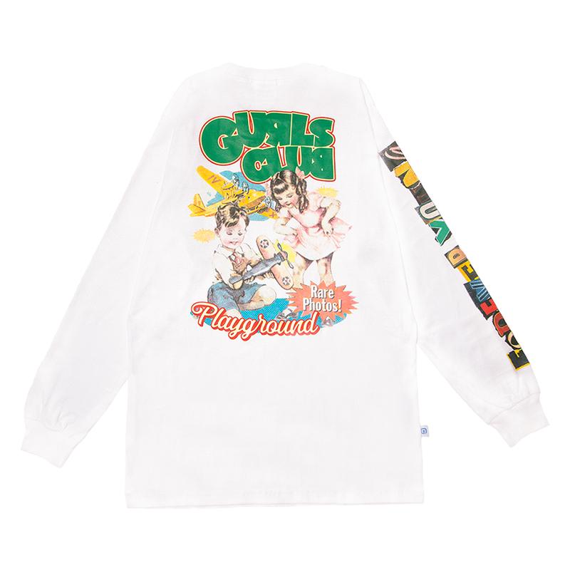 Gurls Club Long Sleeve - Playground | Katun Combed Distro Kaos Nyaman Panjang Putih Sablon Baju Tangan T-Shirt Hitam Pendek Polos Santai Rib 5