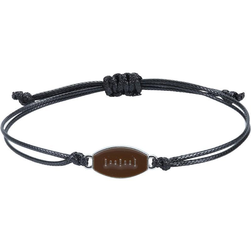 Product Introduction of Cross-Border Hot-Selling Handmade Woven Baseball Soccer Basketball Volleyball Alloy Bracelet Source Factory Wholesale 17