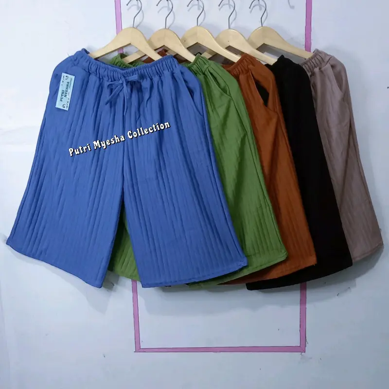 Celana Pendek Wanita Kulot Knit 7/8 Santai 2