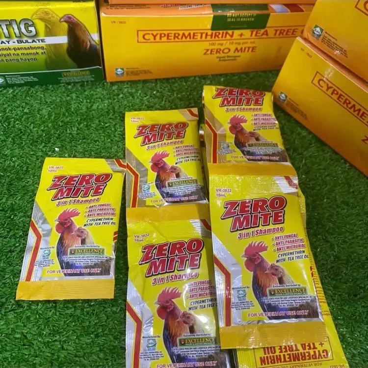 Zero mite xà bông tắm gà diệt mò mạt, sâu lông, giúp lông bóng mượt, sạch sẻ gói 10ml 1