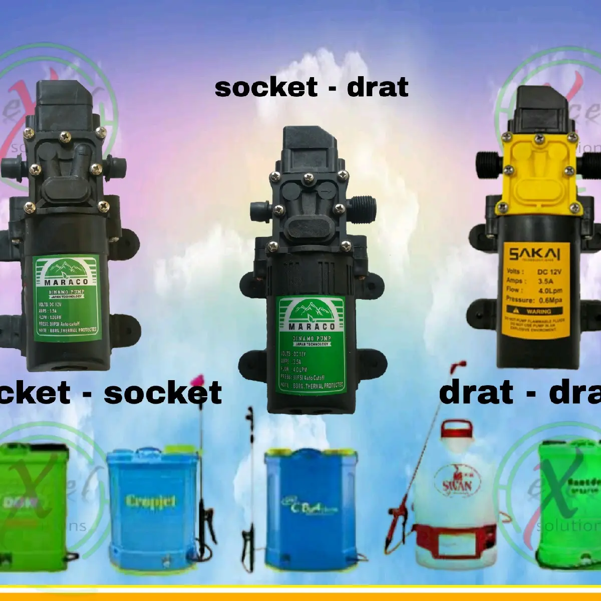 Dinamo Tengki Semprot Elektrik Automatic Cut Off - 3 Model/Type tangki sprayer