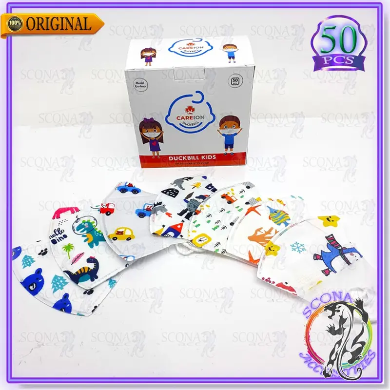 Masker Duckbill Anak Careion - RN Motif 3ply Isi 50pcs 2
