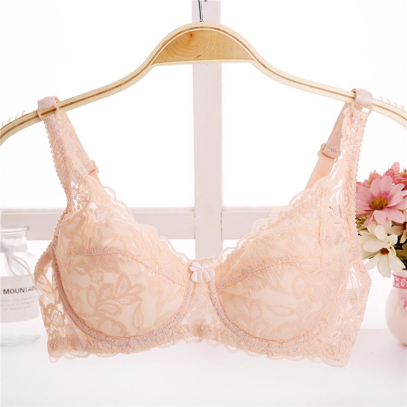 Product Introduction of Big Thin cup Lace Summer Bra for Women Sexy Lingerie Underwire Cotton bra soft big size t shirt lady bra 32 34 36 38 40 BC 8