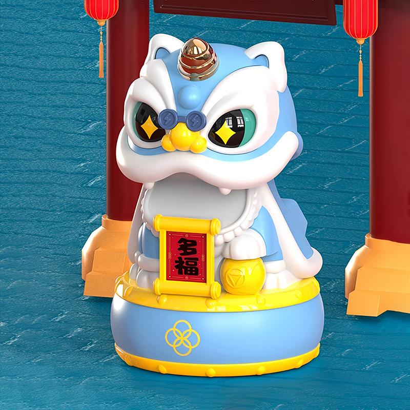 Product Introduction of Mascot Ornament Chinese Style Lucky Dancing Lion Model Solar Powered Home Decoration Holiday Gifts Bring Wealth Good Fortune Electronic Plastic 27