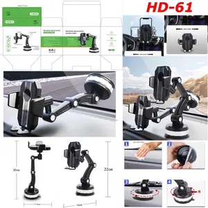 (OP) HOLDER HD-61 CAR PHONE UNIVERSAL HD61 4 IN 1 STAND HANDPHONE MOBIL DASHBOARD DAN KACA 360 DERAJAT MULTIFUNGSI