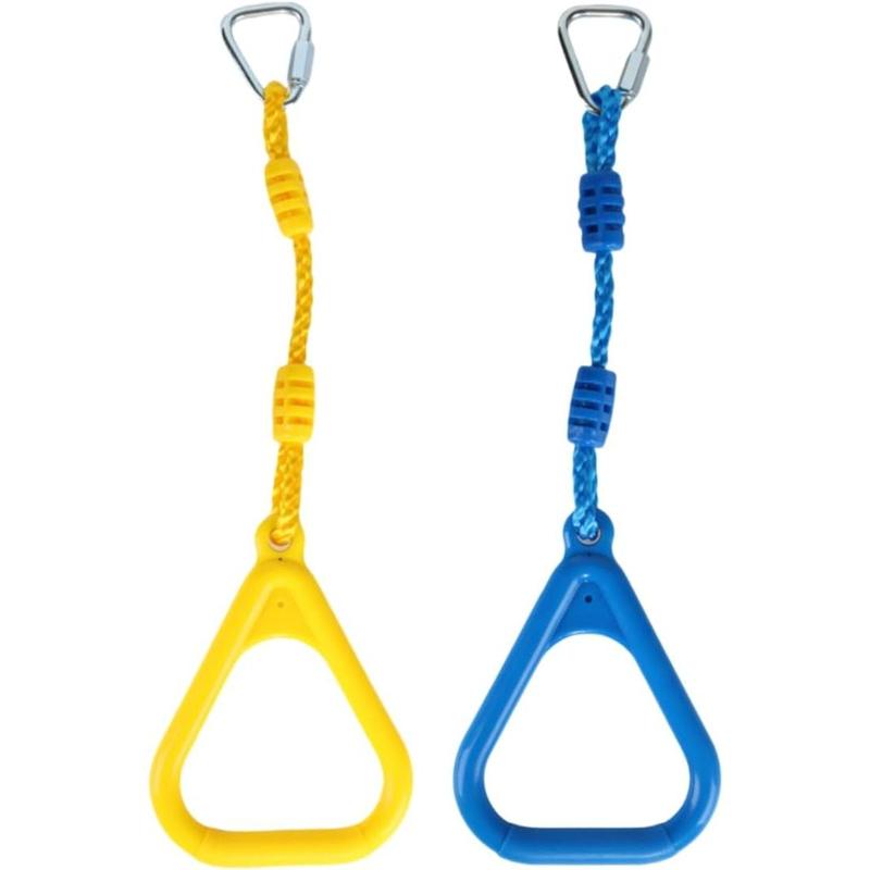 Climbing Gymnastic Rings for Kids - Strong Obstacle Course Ninja Ring ...