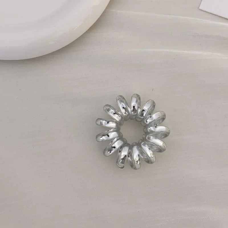 Dây Buộc Tóc Đường Dây Điện Thoại Cho Nữ Dây Buộc Tóc Vòng Đơn Giản Ngầu V5P3 7