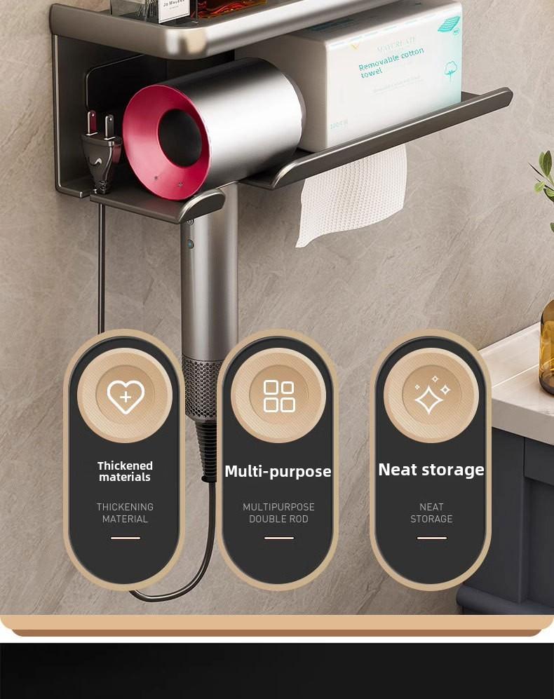 Product Introduction of Bathroom storage rack for hair dryer 2