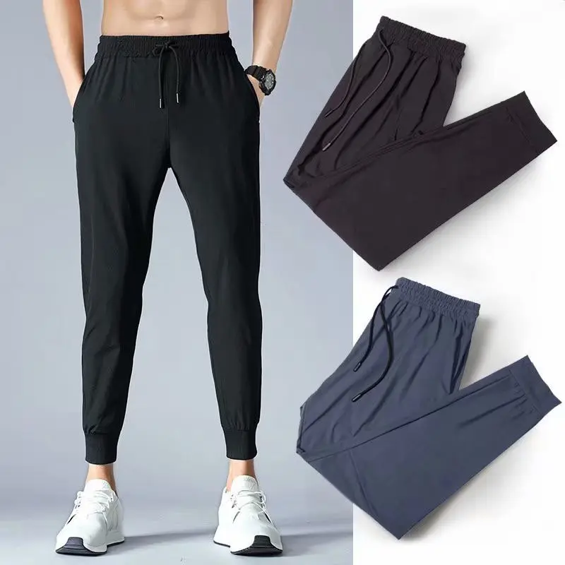Quần Thể Thao, Dây Rút Ngoại Cỡ Dành Cho Nam, Quần Chạy Bộ, Mỏng Mùa Hè, Dệt, Dáng Rộng Vừa Vặn, Thích Hợp Để Tập Thể Dục Thể Dục Băng Và Thường Ngày, Nhanh Khô, W-KING Sport Trang Phục