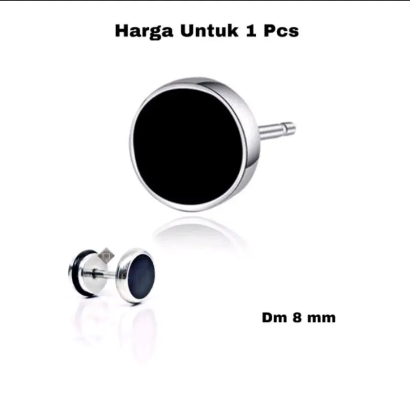 anting titanium pria / anting unisex anti karat 0