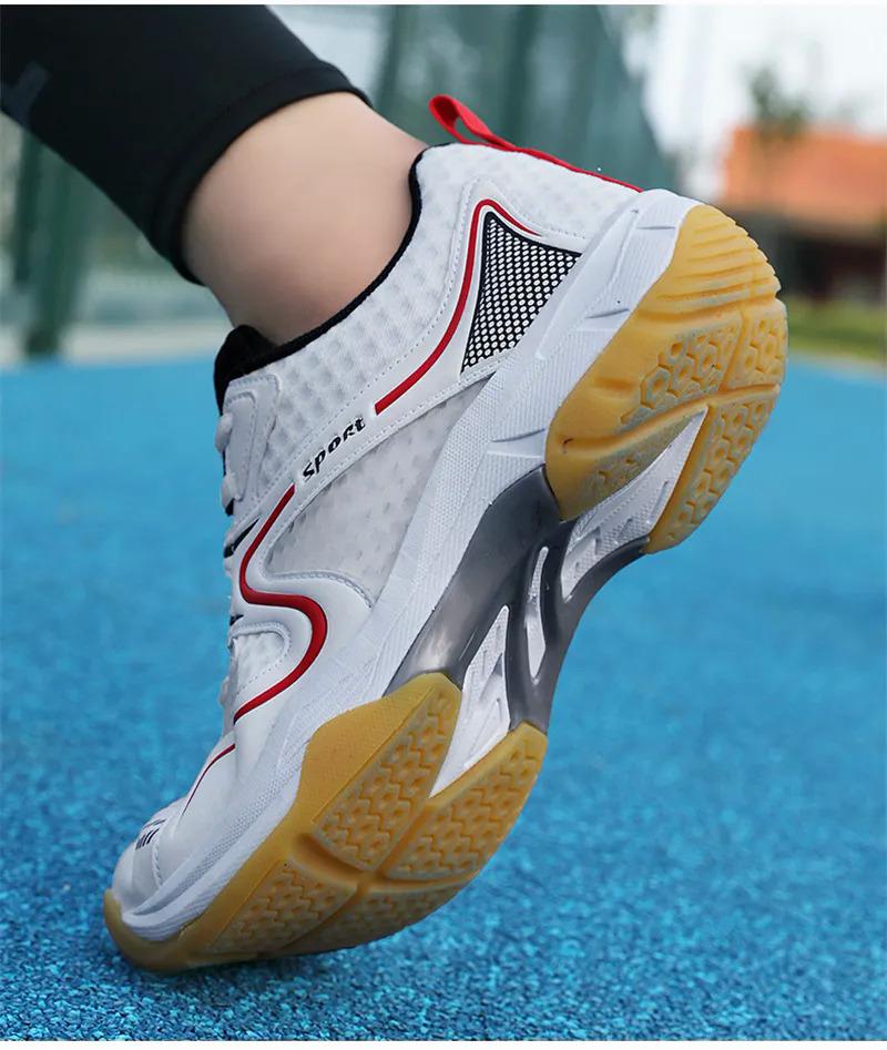 Product Introduction of Badminton Shoes for Men Non-slip Sneakers Tennis Volleyball Shoes Table Tennis Shoes Women Sports Professional Training Athletics Size 36-45 Free Socks and Free Delivery 33