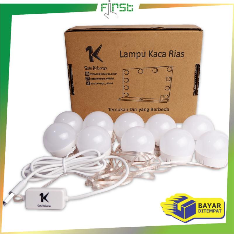 FH K2 Lampu Meja Rias Dandan Kaca Va nity Cahaya Cermin ( 10 Bohlam ) 3