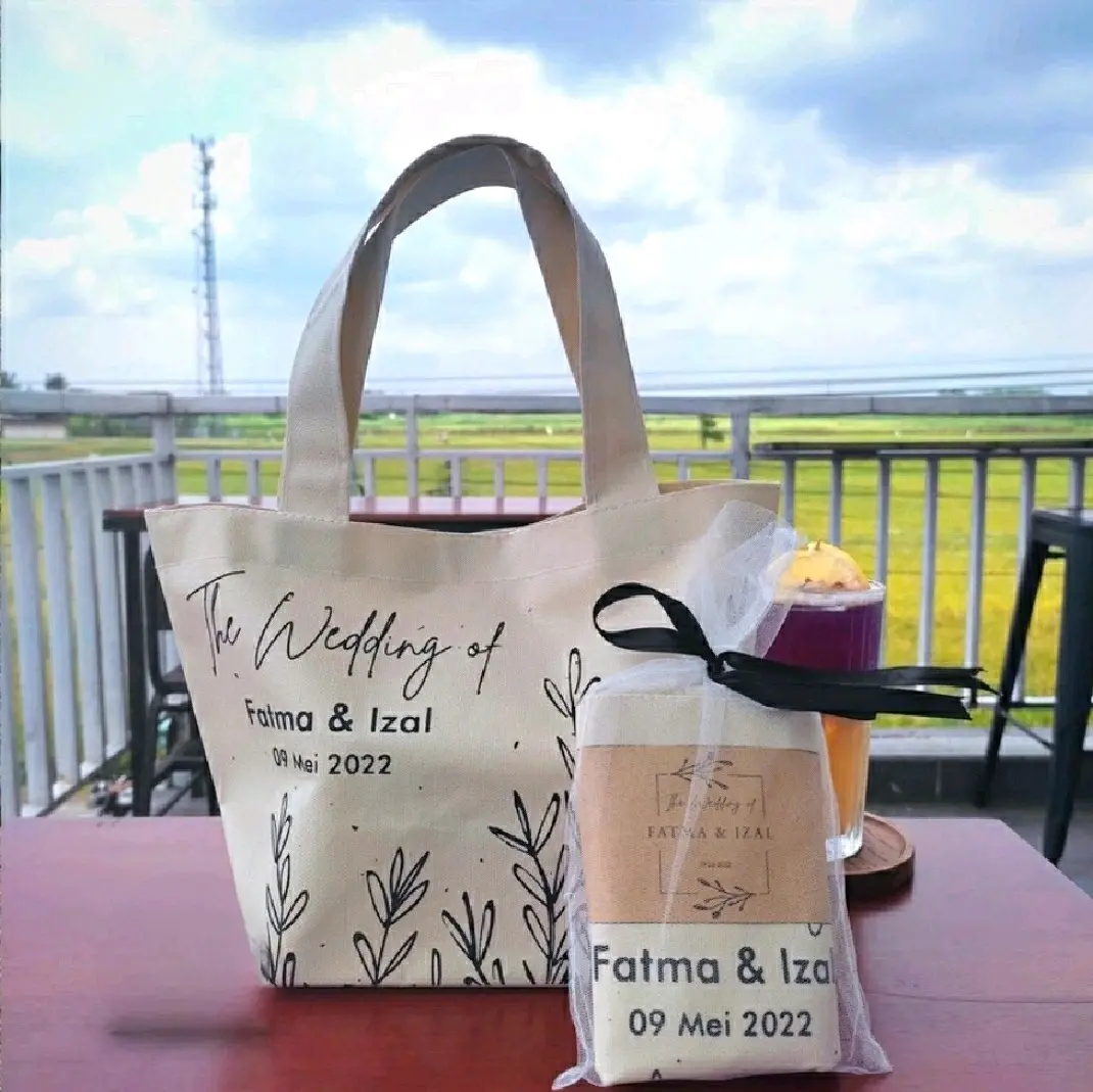 Mini Bag Fatimah ToteBag Souvernir pernikahan undangan ucapan terima wedding nikah