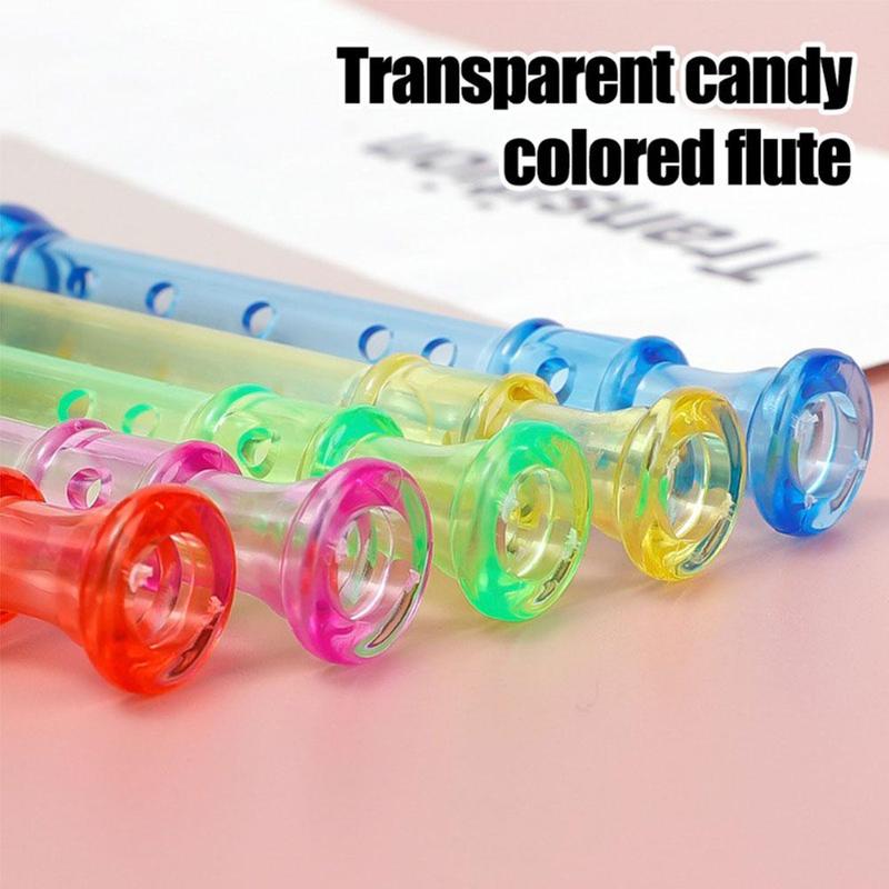 Product Introduction of 1Pcs 6 Holes Mini Harp Flute Children's Early Education Transparent Flute Small 36