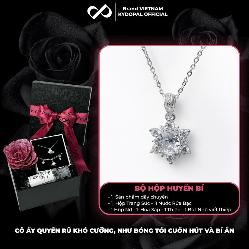 Dây chuyền bạc KYDOPAL đính đá cao cấp trang sức bạc nữ sang trọng 925 - PAL9B3C1