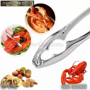Capitan Penjepit Tang Pemecah Cangkang Kepiting Stainless Crab Cracker