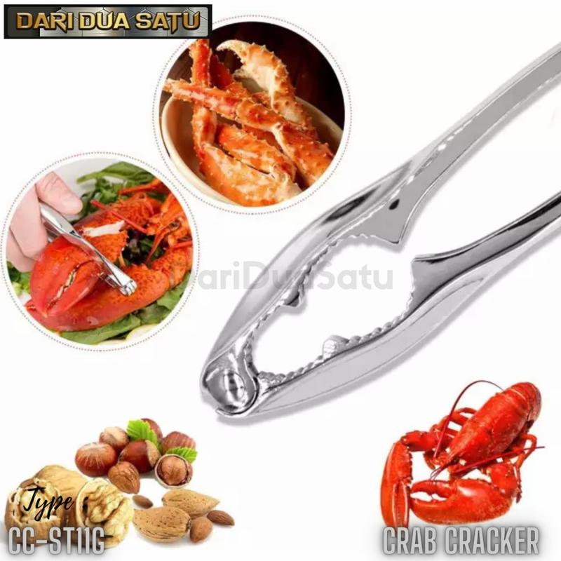 Capitan Penjepit Tang Pemecah Cangkang Kepiting Stainless Crab Cracker 0