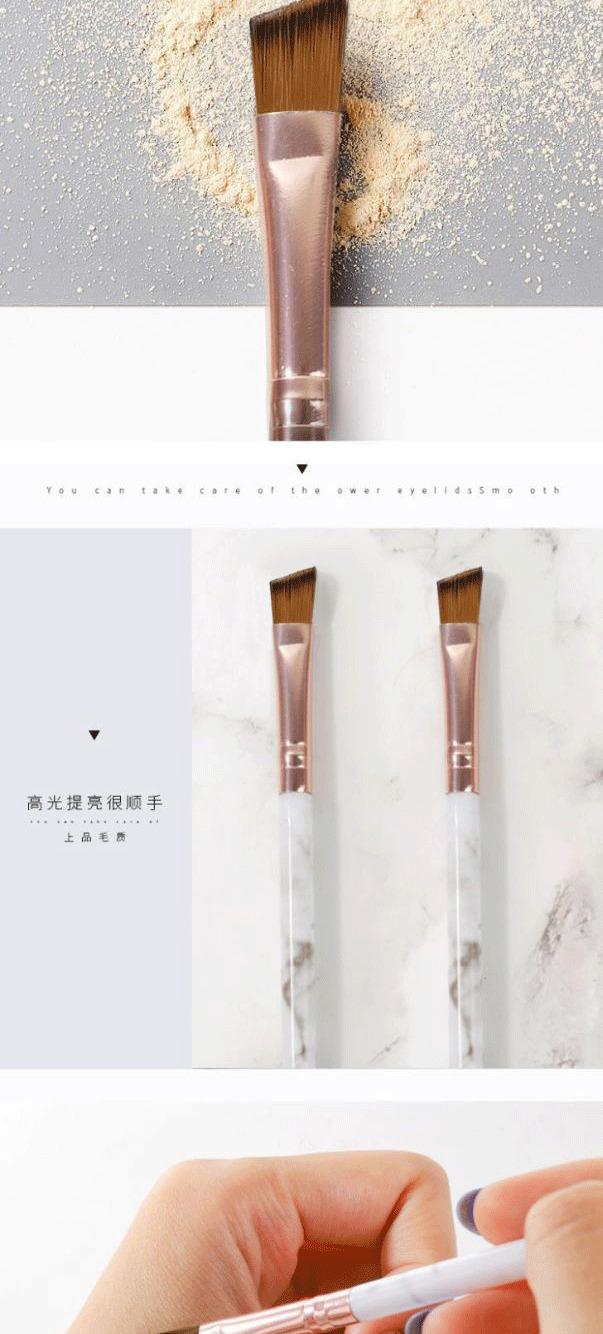 Product Introduction of Marble Angled Shadow Brush In Stock Eyeshadow Brush Nose Shadow Brush Eye Makeup Brush Tool Single Independent Packaging 5