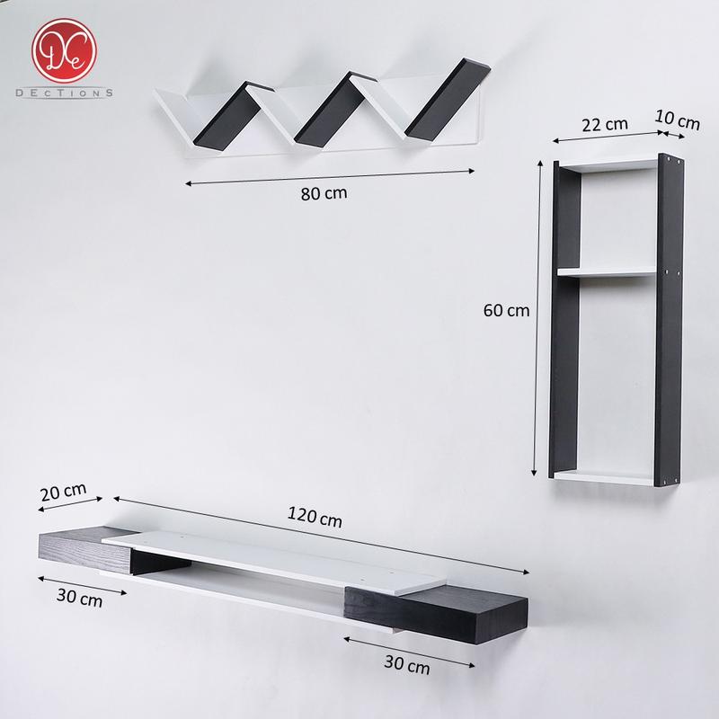 Product Introduction of Dections Set Rak TV Dinding Gantung Minimalis 2 Laci 120x20 cm - Meja TV Tempel Dinding Aesthetic Furniture 2