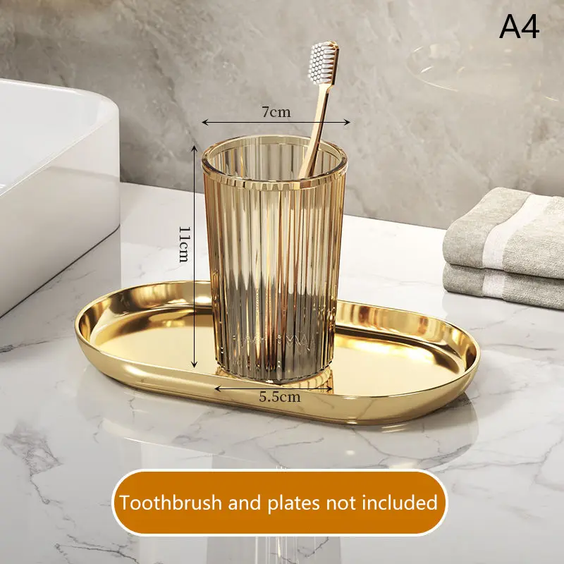 Cốc Súc Miệng Acrylic, Cốc Phòng Tắm Bàn Chải Đánh Răng, Phong Cách Sang Trọng Giá Cả Phải Chăng Phụ Kiện Lưu Trữ, Giá Đỡ Bàn Chải Đánh Răng 3
