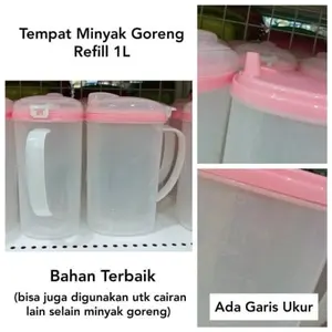 [ 1L ] Tempat Minyak 1 Liter 1000 Ml Golden Lemon Wadah Botol Minyak