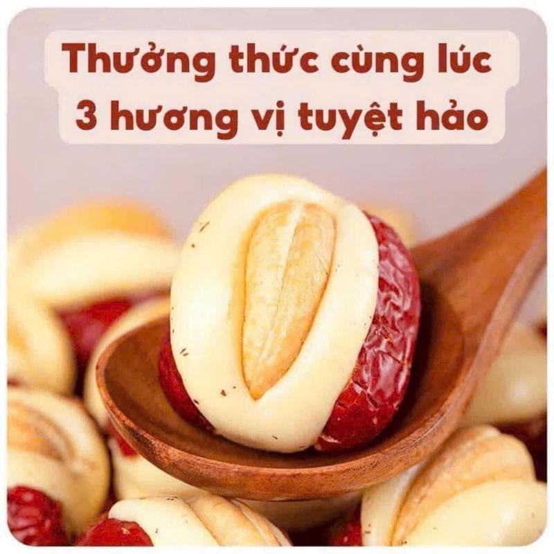 500gr Táo Đỏ Kẹp Sữa Lạc Đà Nhân Hạt Điều [HIỆU CON SÓC] Dinh Dưỡng, ăn vặt - VinMask 5