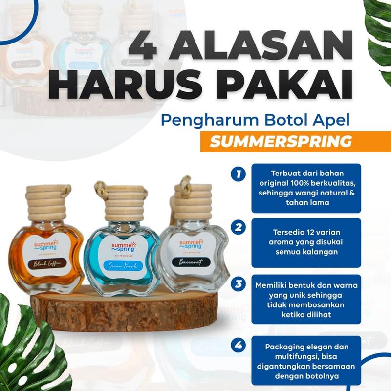 Parfum AC Mobil Aroma Black Coffee Botol Apel Summer Spring Pengharum Mobil Kamar Aromaterapi Segar 5