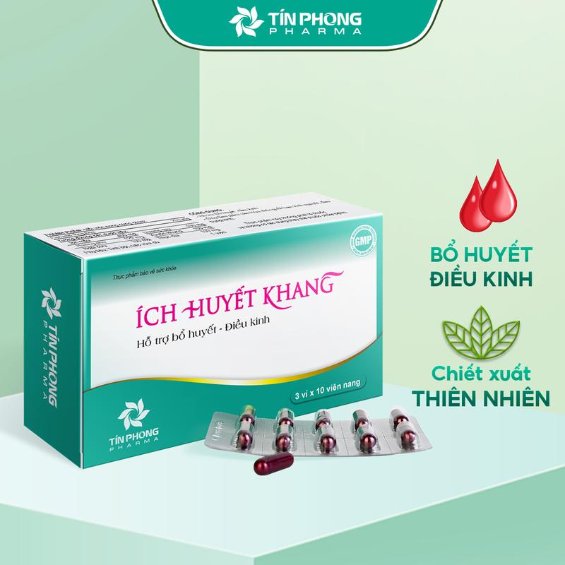 Viên Uống Ích Huyết Khang Hỗ Trợ Giảm Rối Loạn Chu Kì, Điều hòa chu kỳ Hộp 30 Viên TTP002 1
